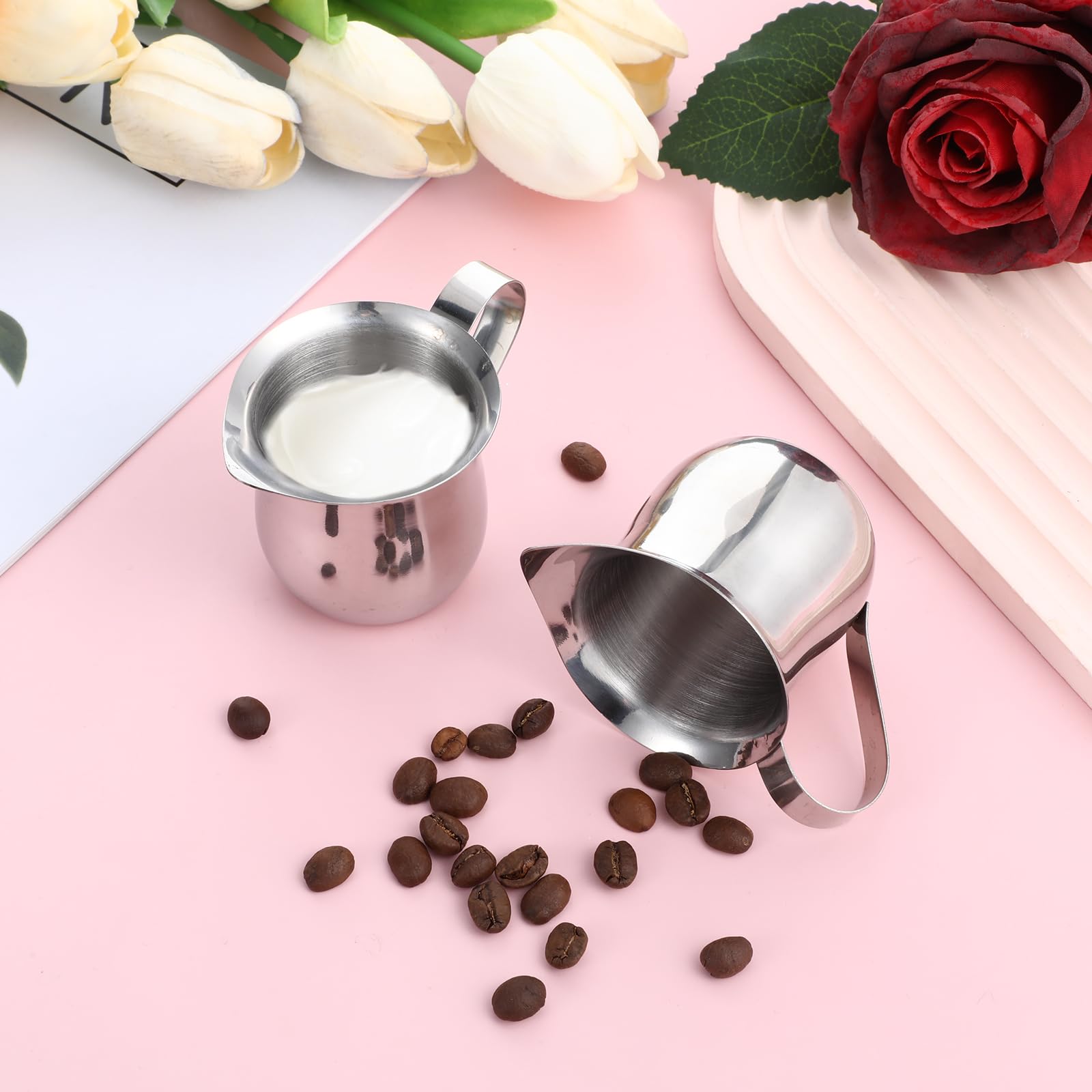 Amazon.com | Molain 3 oz Small Creamer Pitcher, Stainless Steel